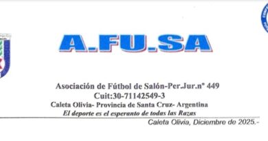 Edicto: Convocatoria Asamblea General Extraordinaria Asociación de Futbol de Salón Caleta Olivia