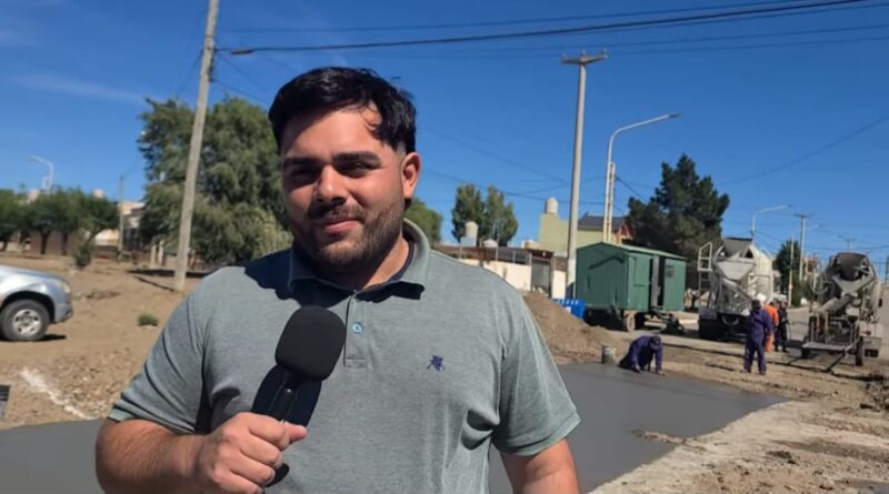 Avanzan obras viales en Caleta Olivia para mejorar la circulación y conectar barrios