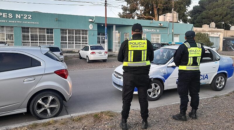 Seguridad: Activaron dispositivo preventivo en el Colegio Marcelo Spínola de Caleta Olivia