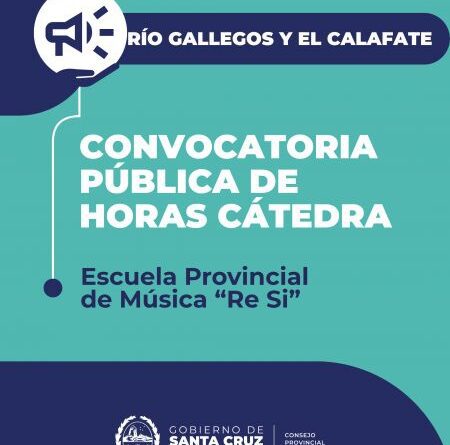 Convocatoria Pública para la cobertura de horas cátedra en la Escuela Provincial de Música Re Si