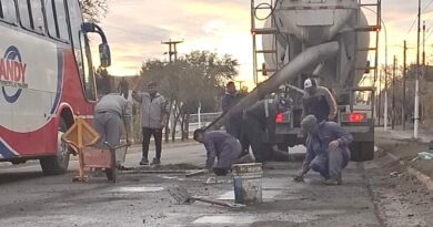 Bacheo en acceso norte de la ciudad del Gorosito