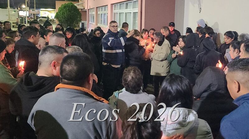 Conmovedora vigilia afuera del Hospital “Pedro Tardivio” por el policía atropellado en Ruta 12
