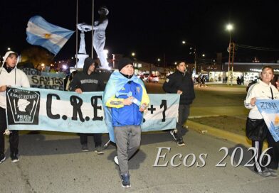 La policía de Santa Cruz con sede Caleta Olivia, protesto en vísperas de otra mesa de paritarias