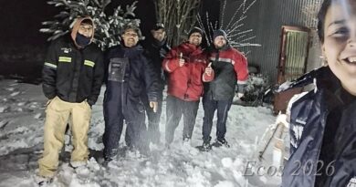 Operativo invernal solidario en Los Antiguos