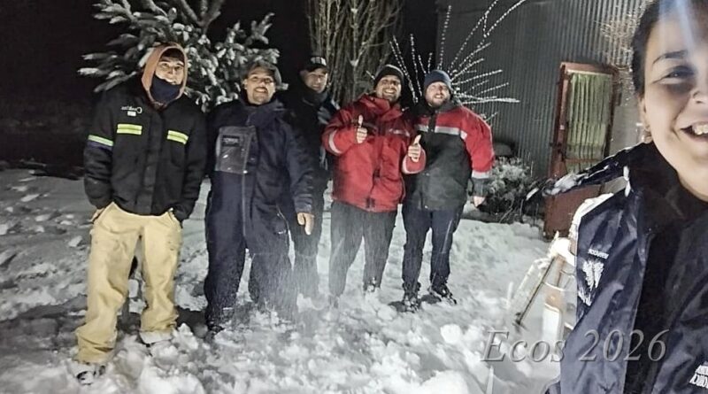 Operativo invernal solidario en Los Antiguos