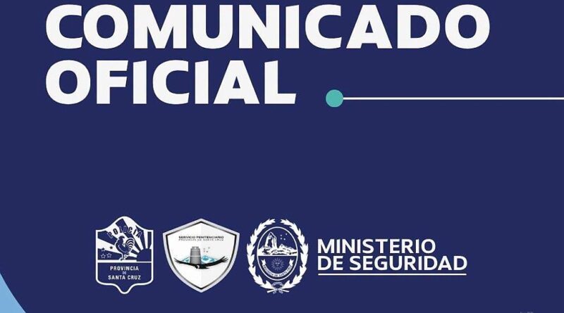 Comunicado del Ministerio de Seguridad