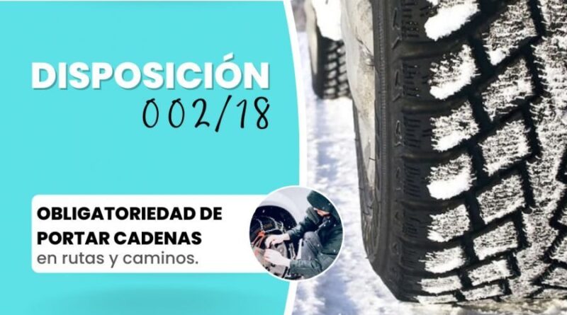Cómo colocar cadenas para nieve: la Agencia de Seguridad Vial de Santa Cruz lanzó un tutorial