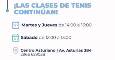 Educación invita a sumarse a las clases de tenis inicial en el Centro Asturiano