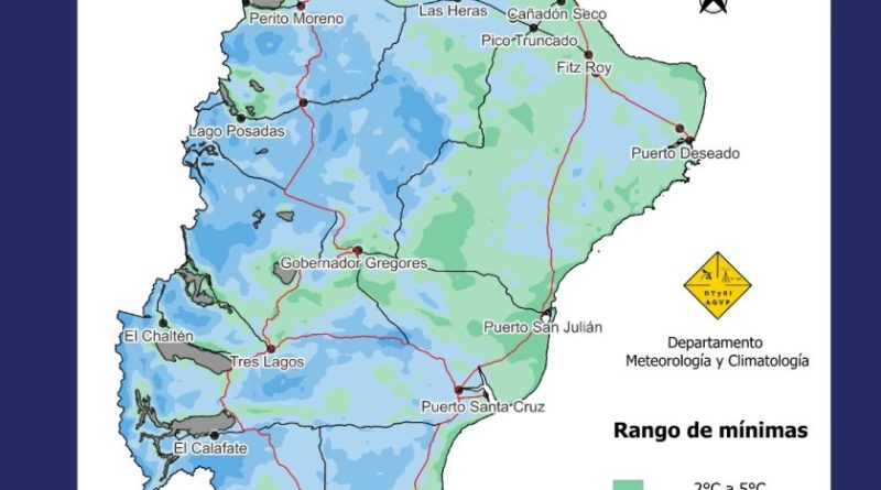 Vialidad Provincial alerta sobre precipitaciones en forma de lluvia y nieve en gran parte de Santa Cruz