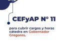 Convocatoria a cubrir cargos en el CEFyAP N° 11 de Gobernador Gregores