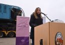 Ricci: “La llegada de esta locomotora es un hito en el proyecto de recuperación ferroviaria de Santa Cruz”