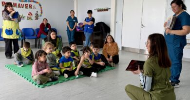 El Jardín Cumelén visitó el Hospital Modular para afianzar saberes sobre el cuidado de la salud