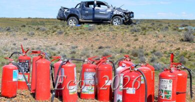 Volcó una Toyota Hilux cerca de Fitz Roy y su conductora fue hospitalizada
