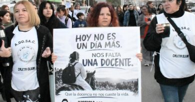 Ni Una Docente Menos: el reclamo de justicia por Nancy Godoy también se hizo sentir en Caleta Olivia