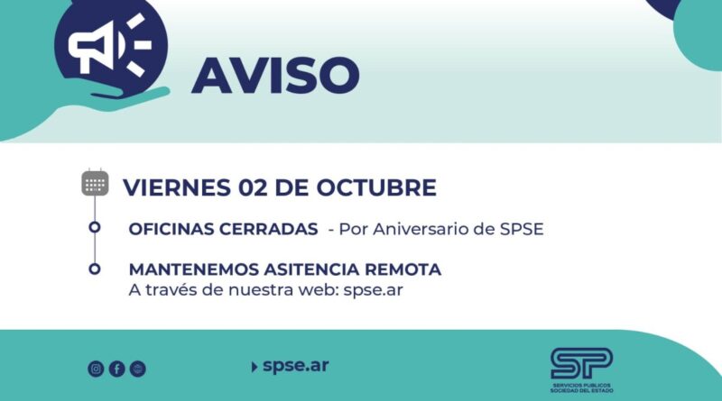 Las oficinas de Servicios Públicos no abrirán sus puertas este viernes
