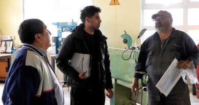 Se intensifican las obras de infraestructura en la Escuela Industrial N° 7 de Las Heras