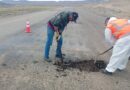Se realizan mantenimiento con bacheos en Ruta Nacional N°40 Norte